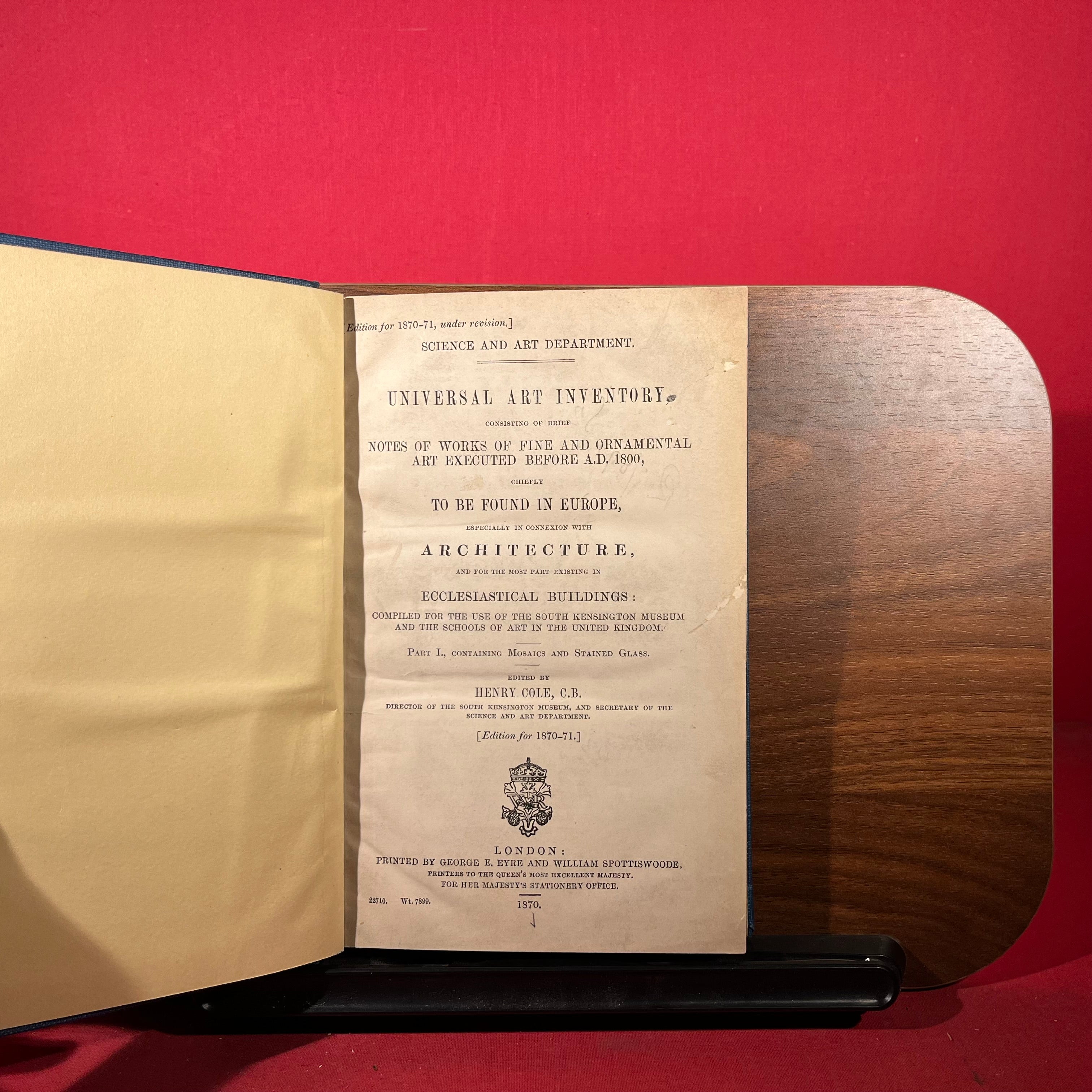 Universal Art Inventory : Vol I