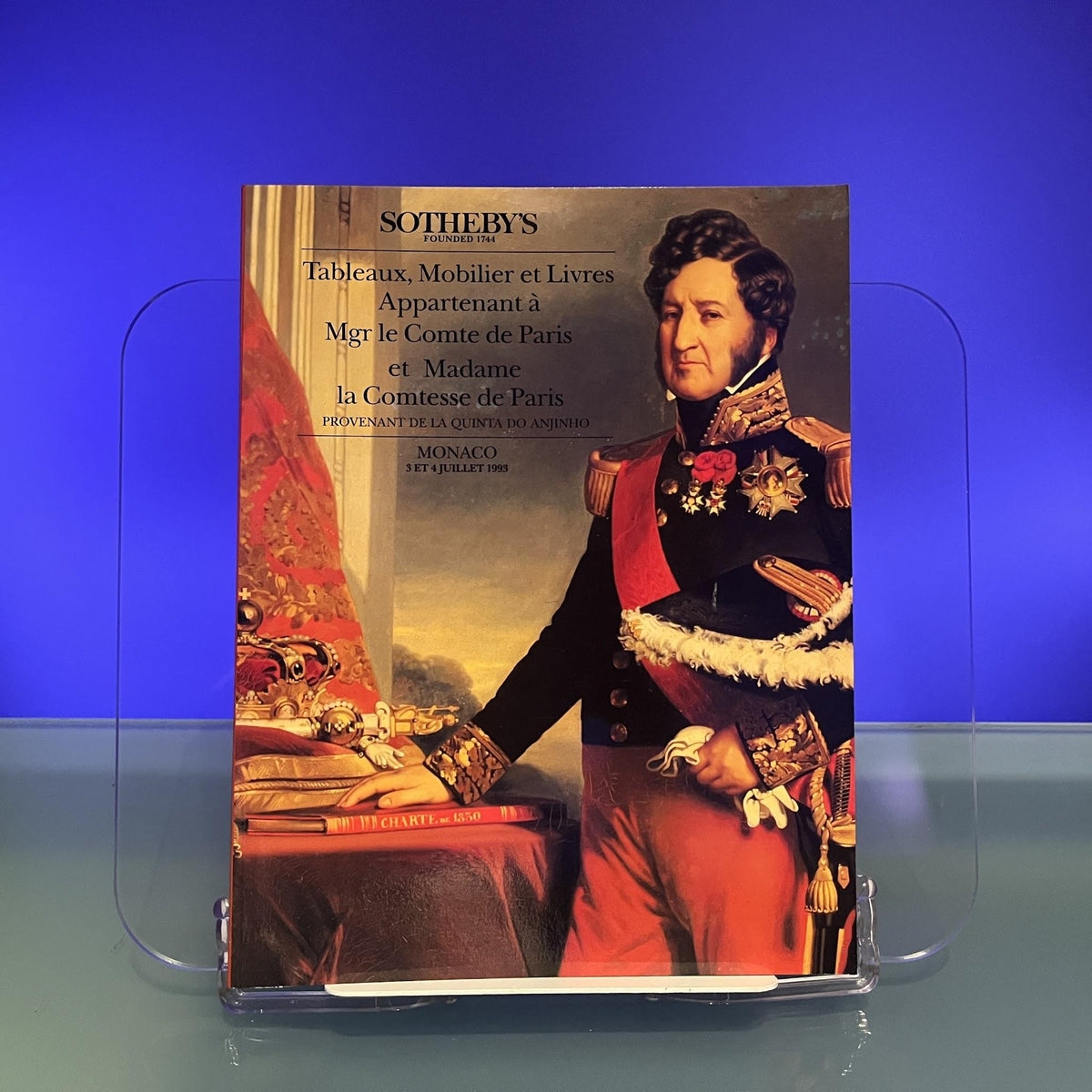 Tableaux, Mobilier et Livres Appartenant à Mgr le Comte de Paris et Madame la Comtesse de Paris [Auction Catalogue: Sotheby's, Monaco, 1993]