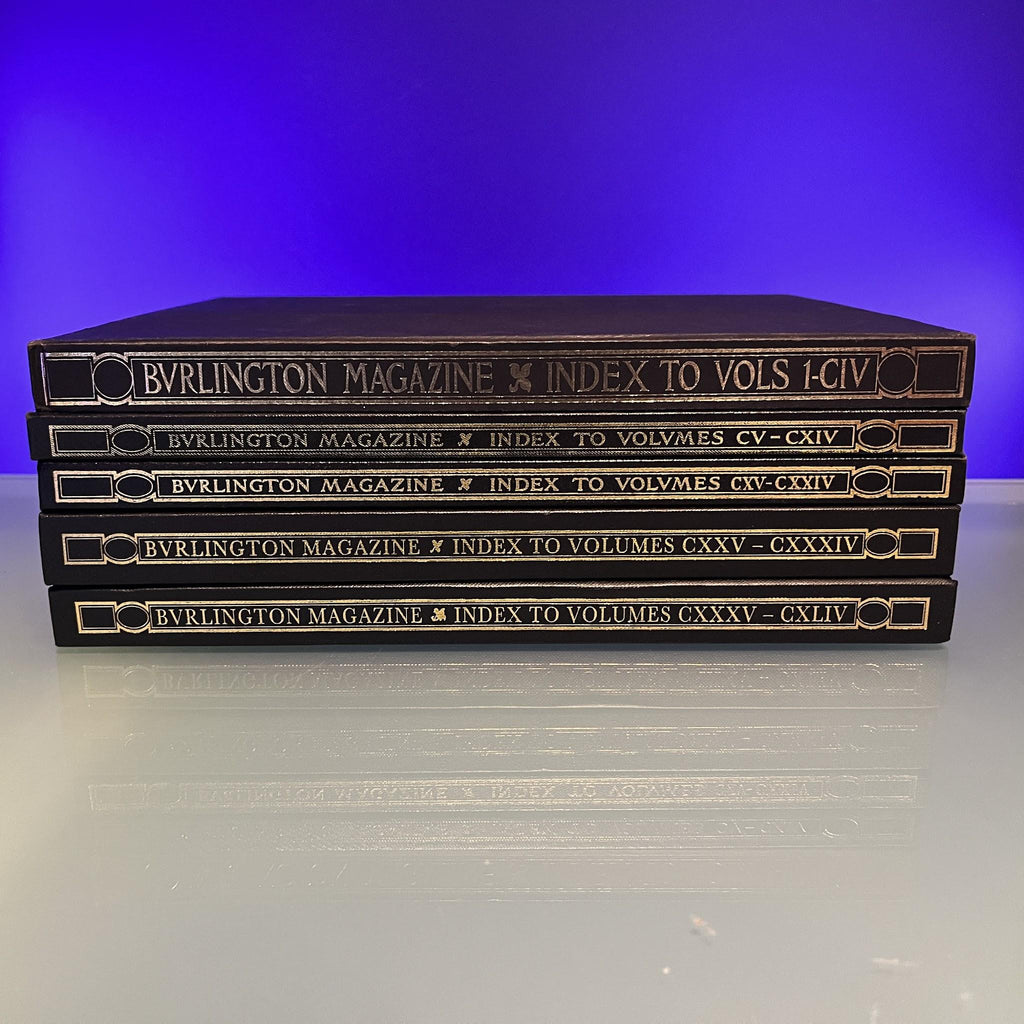 5 Vols : Burlington Magazine : Index to Vols I-CIV, CV-CXIV, CXV-CXXIV, CXXV-CXXXIV, CXXXV-CXLIV