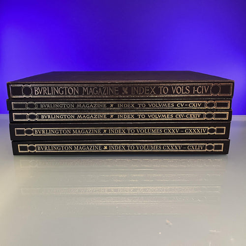 5 Vols : Burlington Magazine : Index to Vols I-CIV, CV-CXIV, CXV-CXXIV, CXXV-CXXXIV, CXXXV-CXLIV
