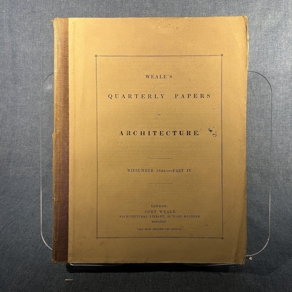 (3 Vols) Weale's Quarterly Papers on Architecure