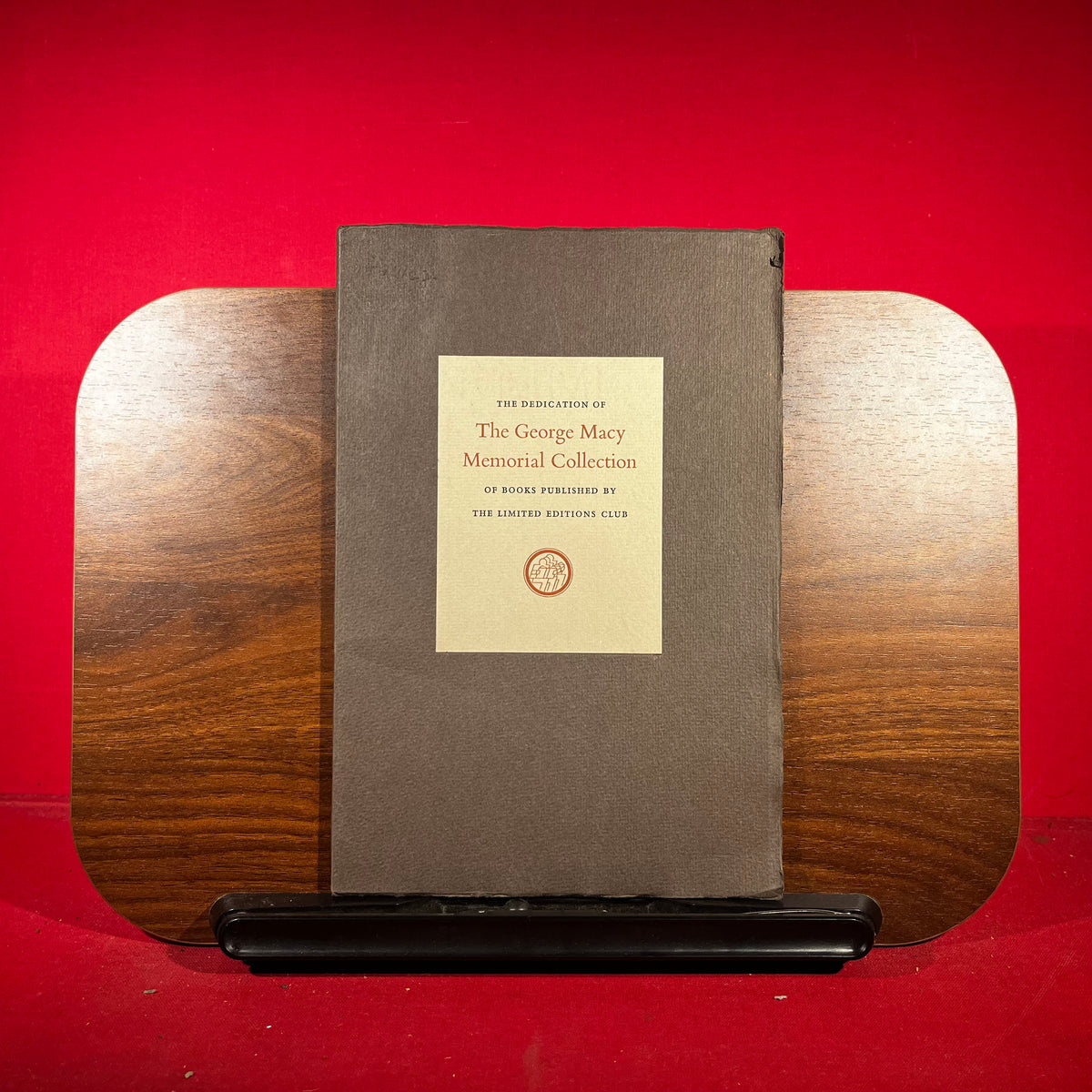 The Dedication of The George Macy Memorial Collection of Books