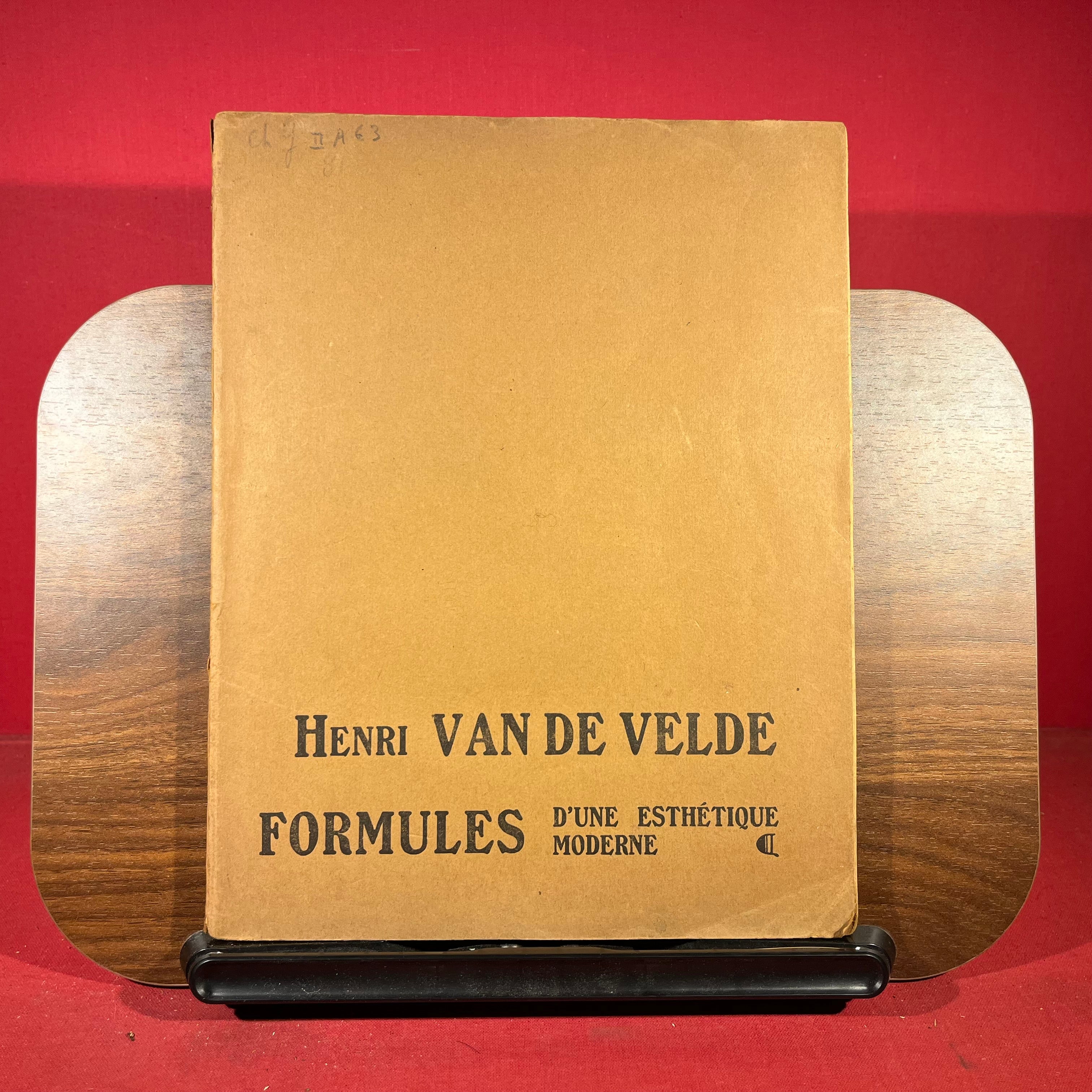 Henri Van De Velde : Formules D'une Esthetique Moderne
