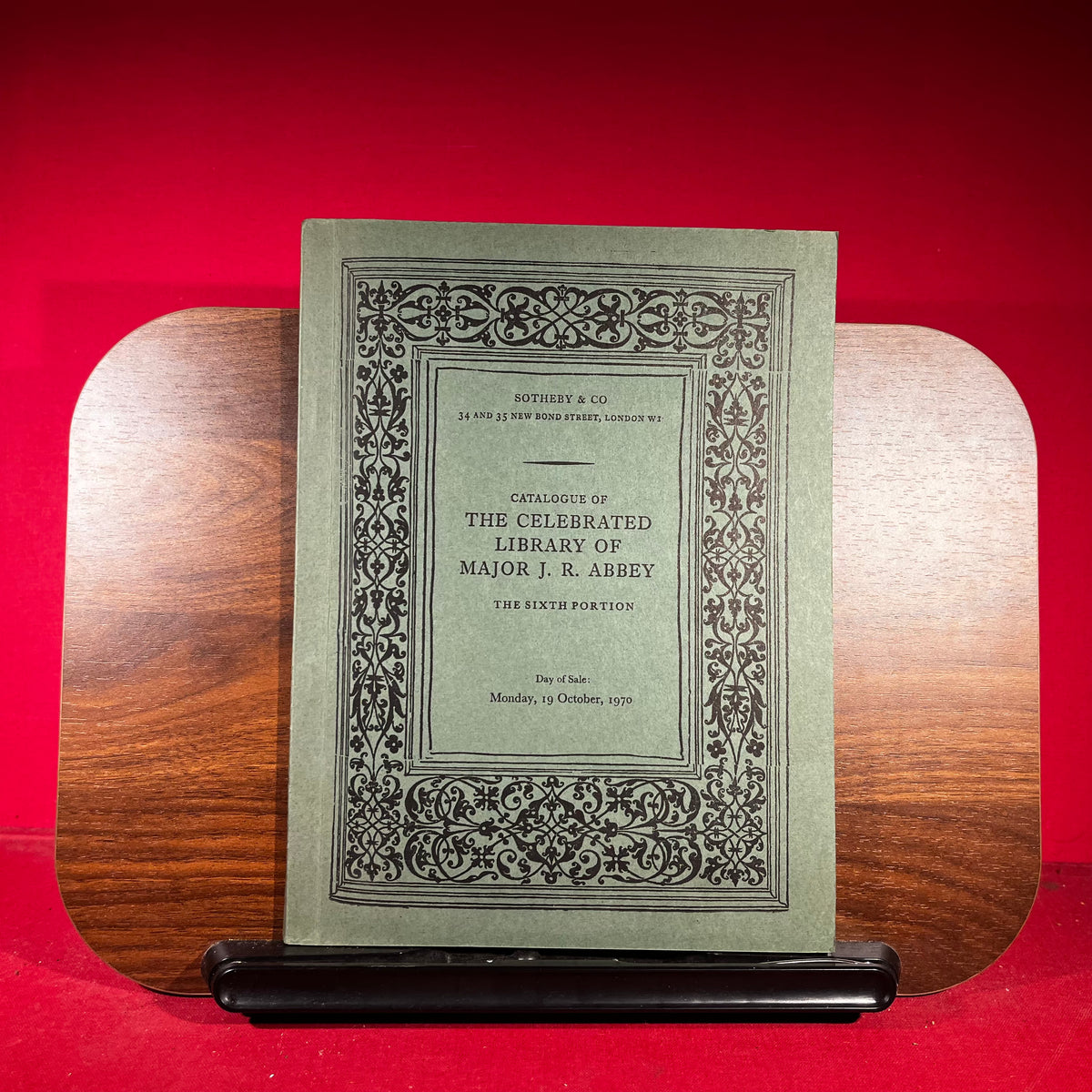 Sotheby & Co. : Catalogue of The Celebrated Library of Major J. R. Abbey the sixth portion : Monday, 19 October, 1970