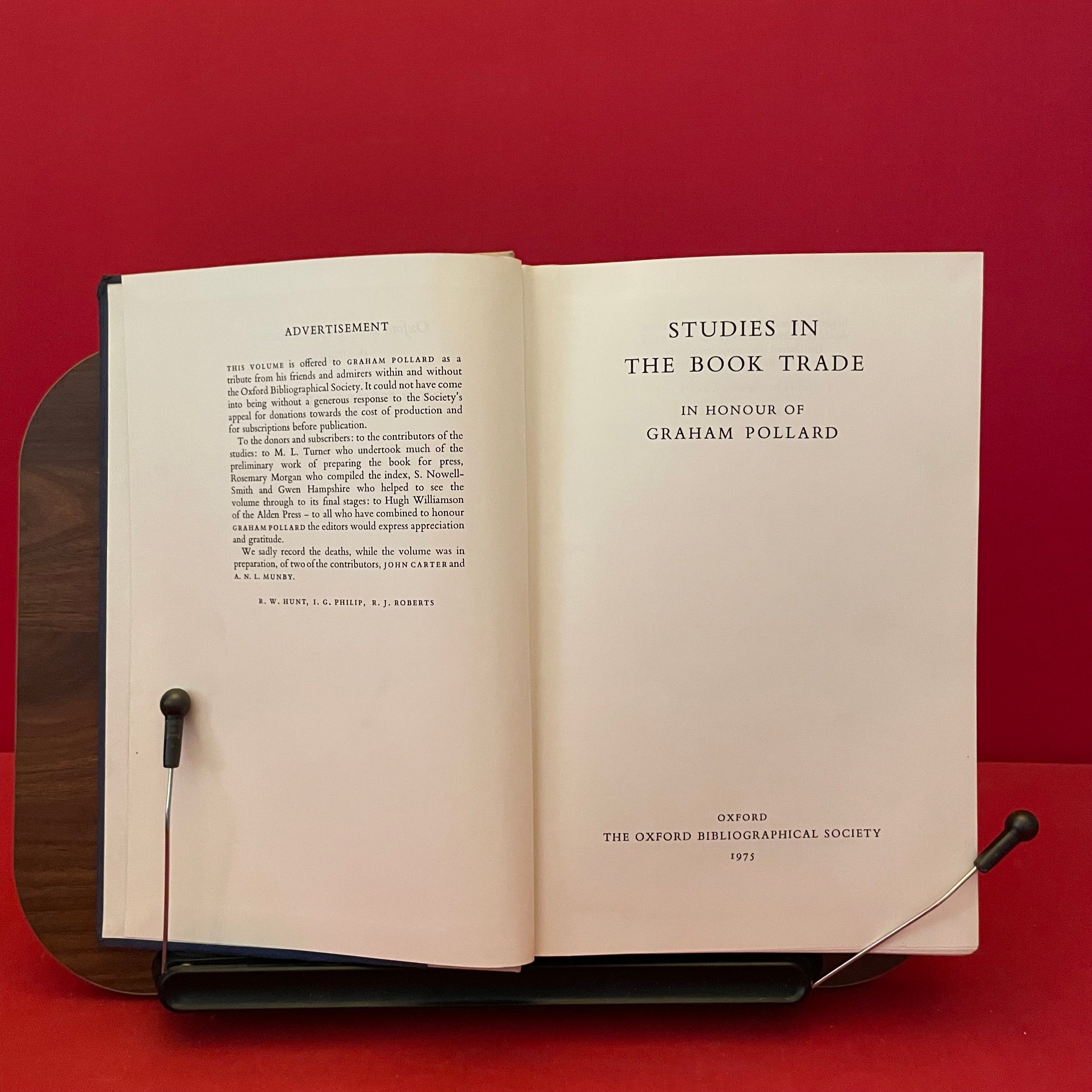 Studies in the Book Trade: In Honour of Graham Pollard