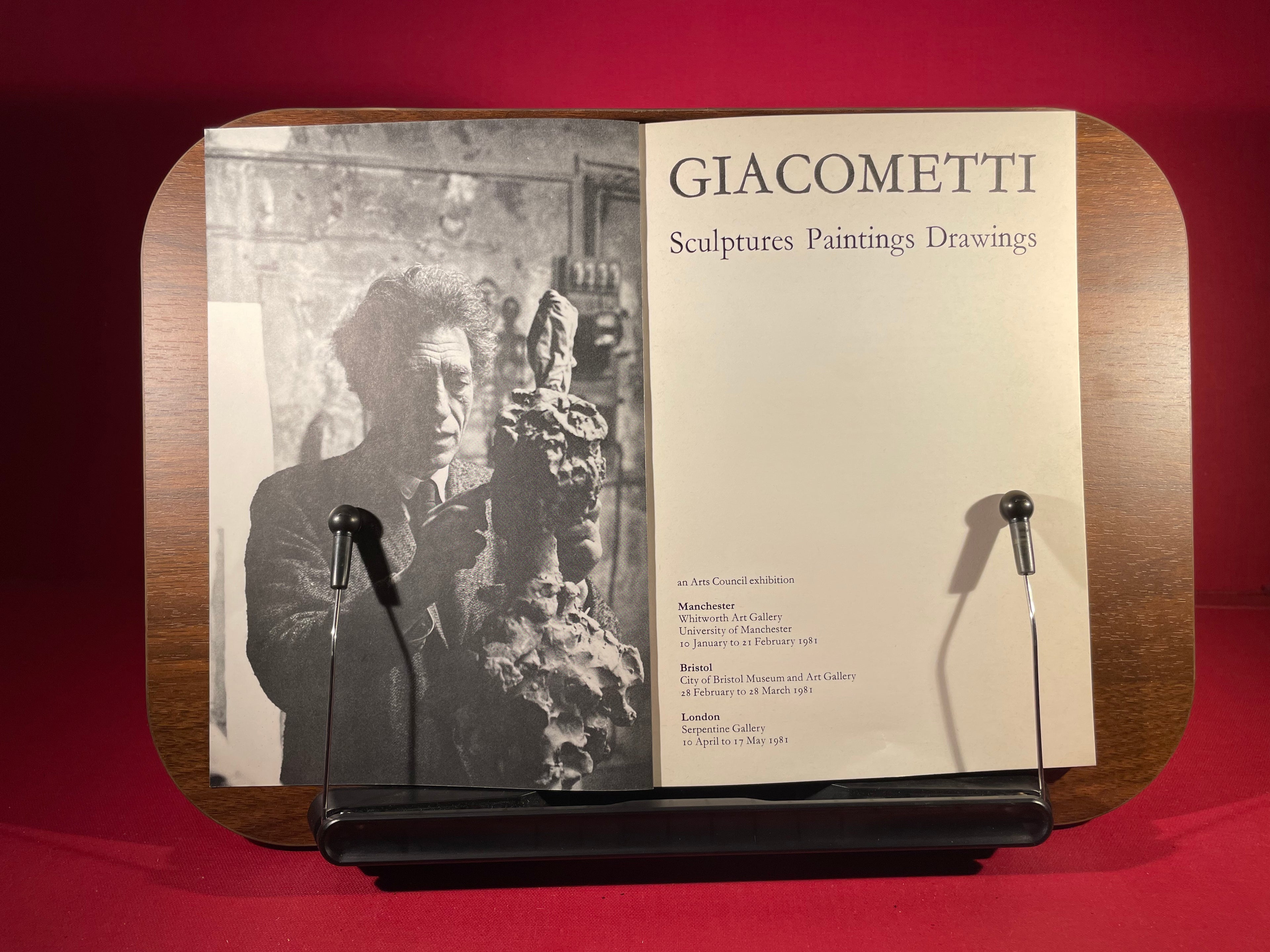 Giacometti: Sculptures, paintings, drawings : An Arts Council exhibition, Manchester, Whitworth Art Gallery,  Serpentine Gallery, 1981