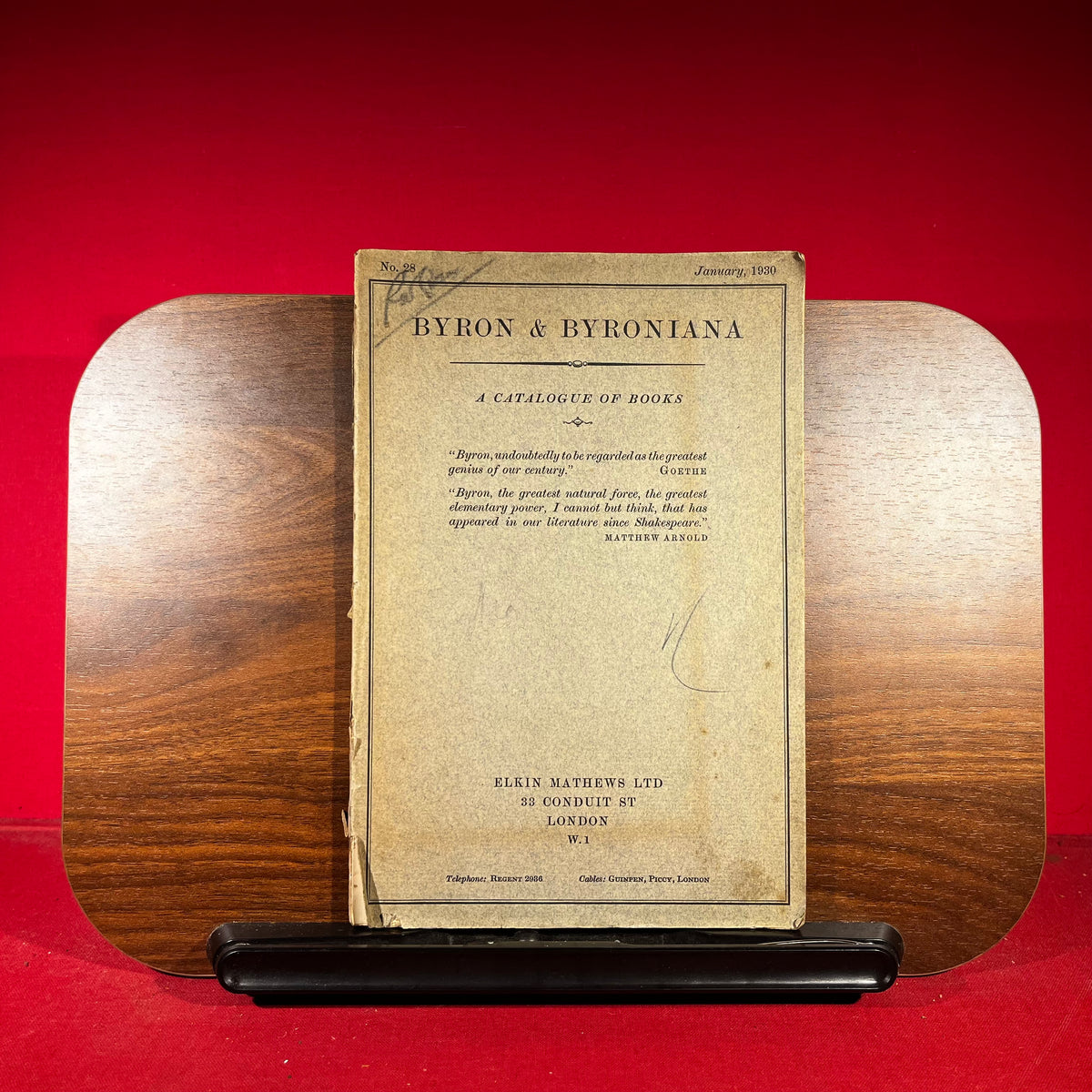 Byron & Byroniana : A Catalogue of books : Catalogue No. 28
