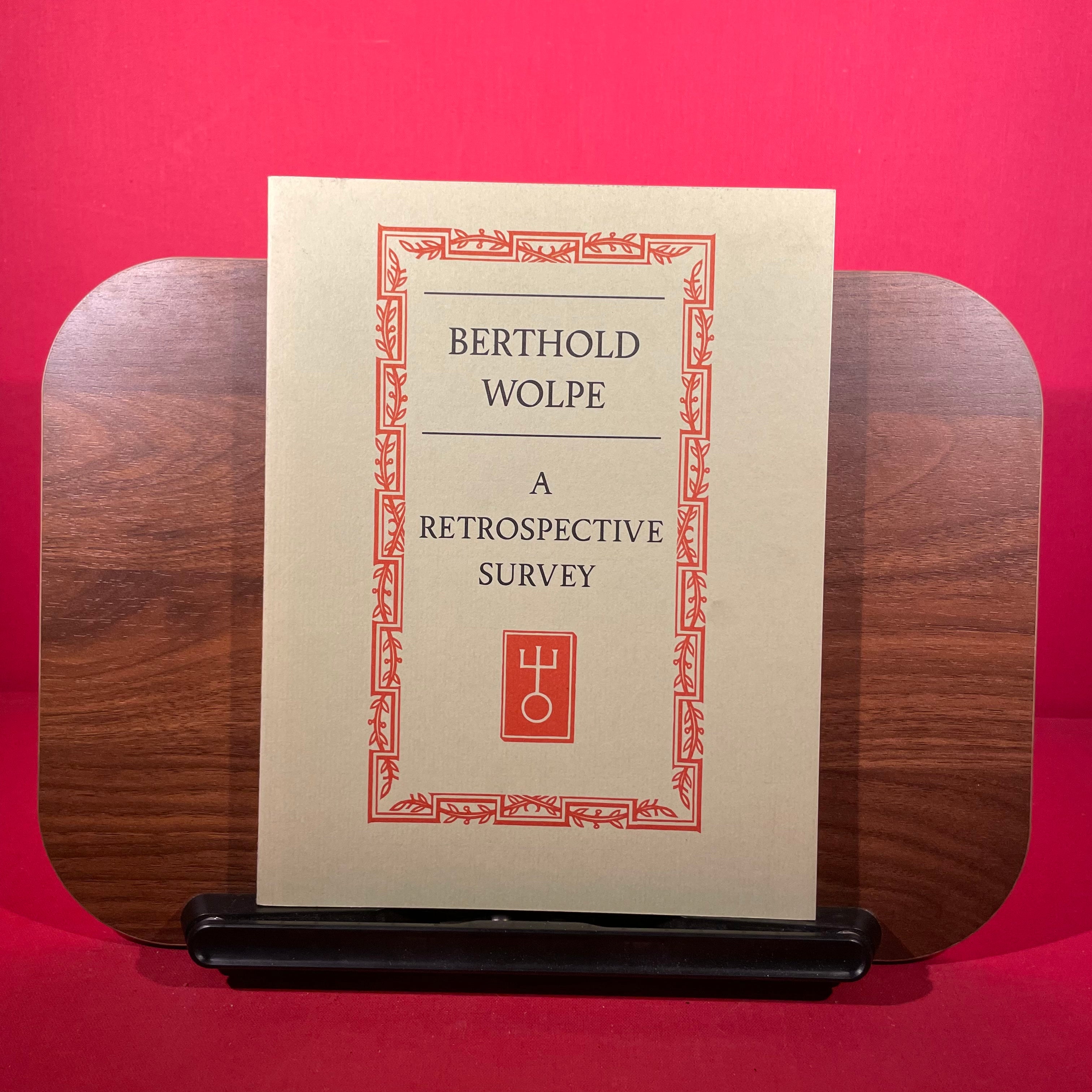 Berthold Wolpe, a retrospective survey