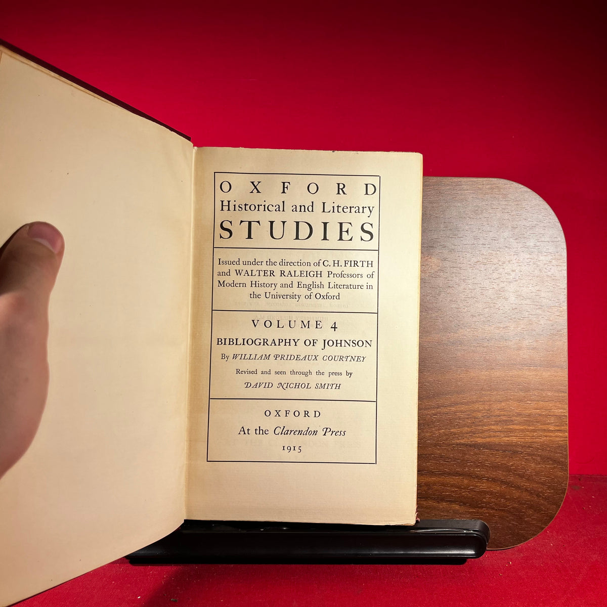 Oxford Historical and Literary Studies : Volume 4 Bibliography of Johnson