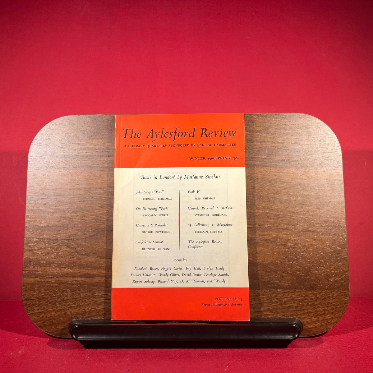 The Aylesford Review: A Literary Quarterly Sponsord by English Carmelites Vol. VII No. 4
