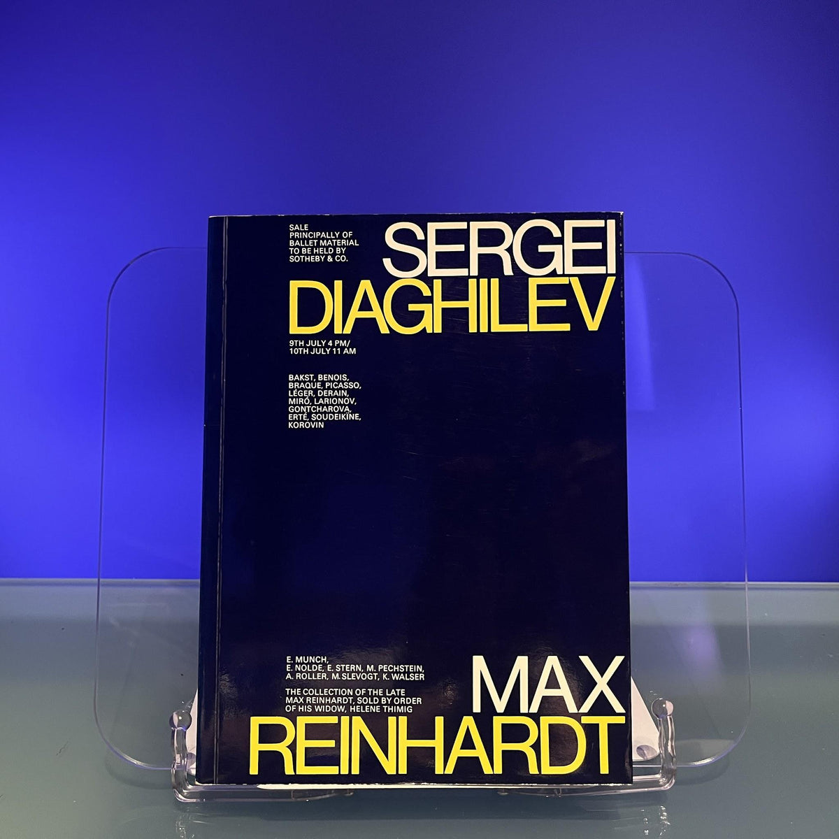 Sergei Diaghilev and Max Reinhardt [Auction Catalogue: Sotheby's, London, 1969]