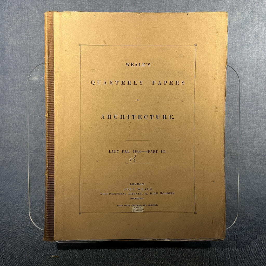 (3 Vols) Weale's Quarterly Papers on Architecure