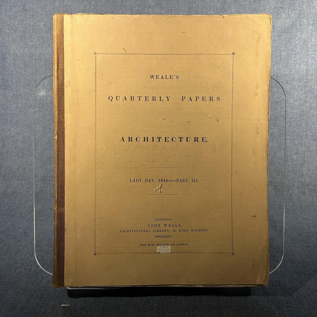 (3 Vols) Weale's Quarterly Papers on Architecure