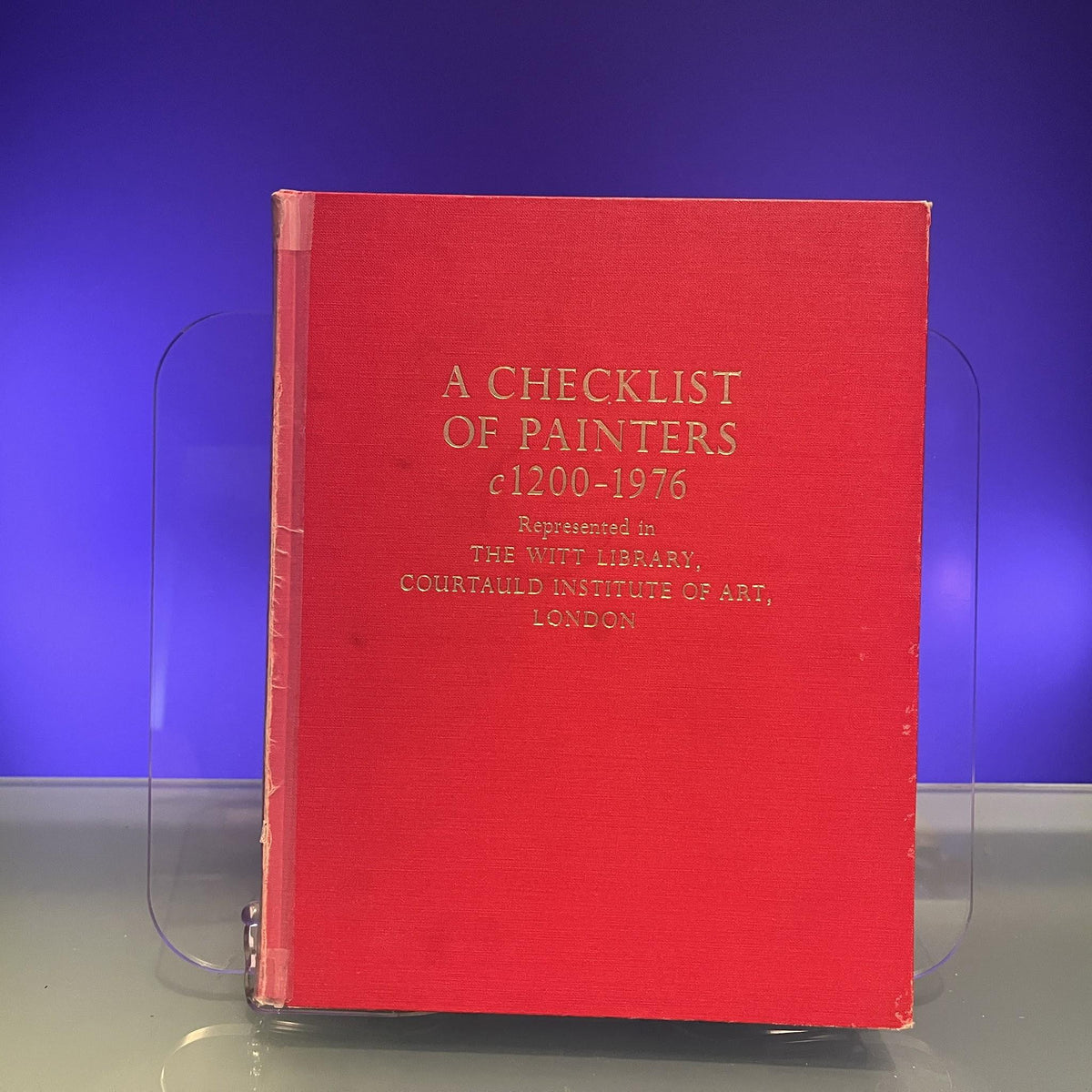 Checklist of Painters, c.1200-1976, Represented in the Witt Library, Courtauld Institute of Art, London