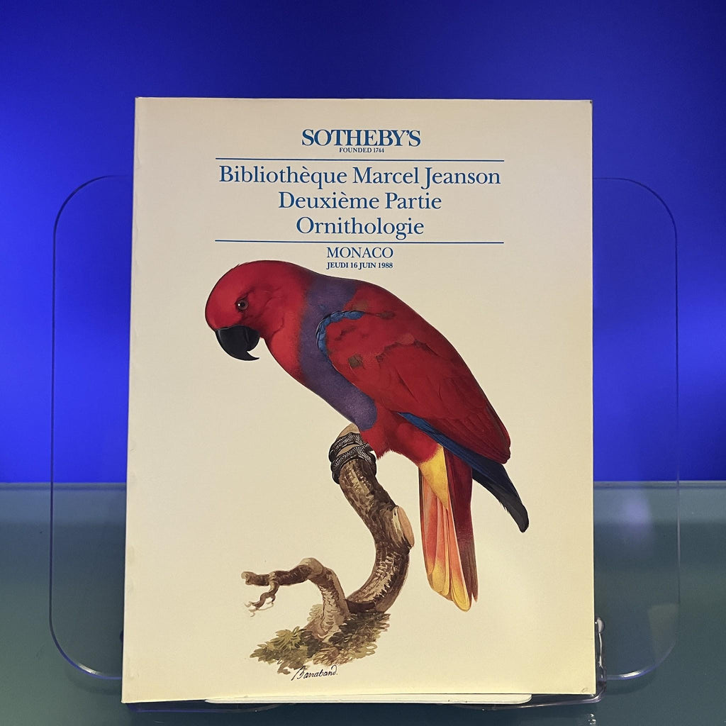 (2 Volumes) Bibliothèque Marcel Jeanson : Ornithologie [Auction Catologue: Sotheby's, Monaco, 1988]