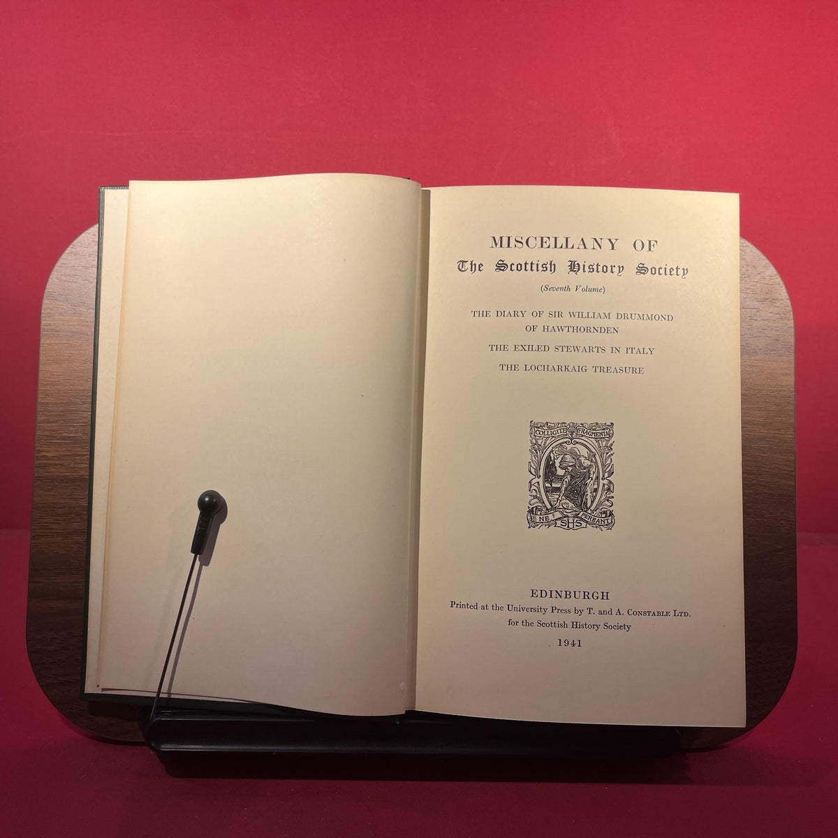 Miscellany of The Scottish History Society (Seventh Volume): The Diary of Sir William Drummond of Hawthorn, The Exiled Stewarts in Italy, The Lockarkaid Treasure